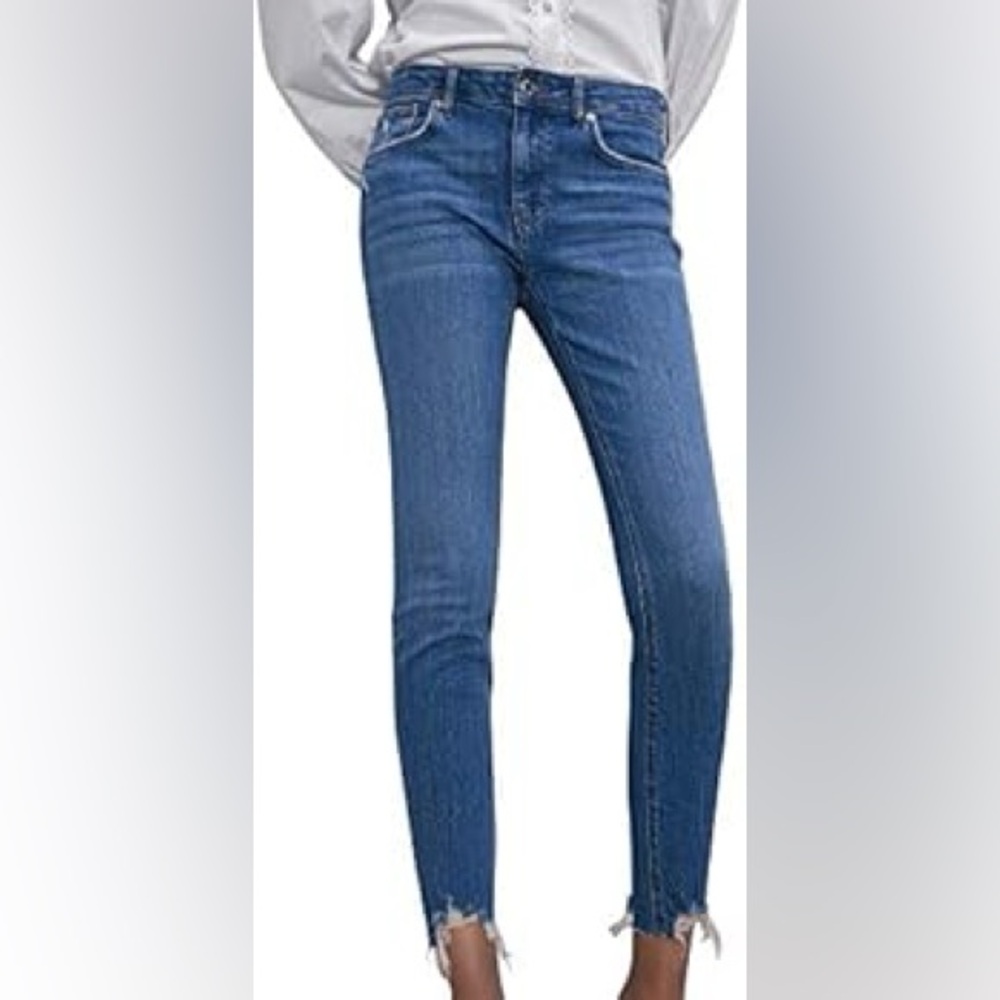 ZARA Distressed Classic Blue Women's Jeans